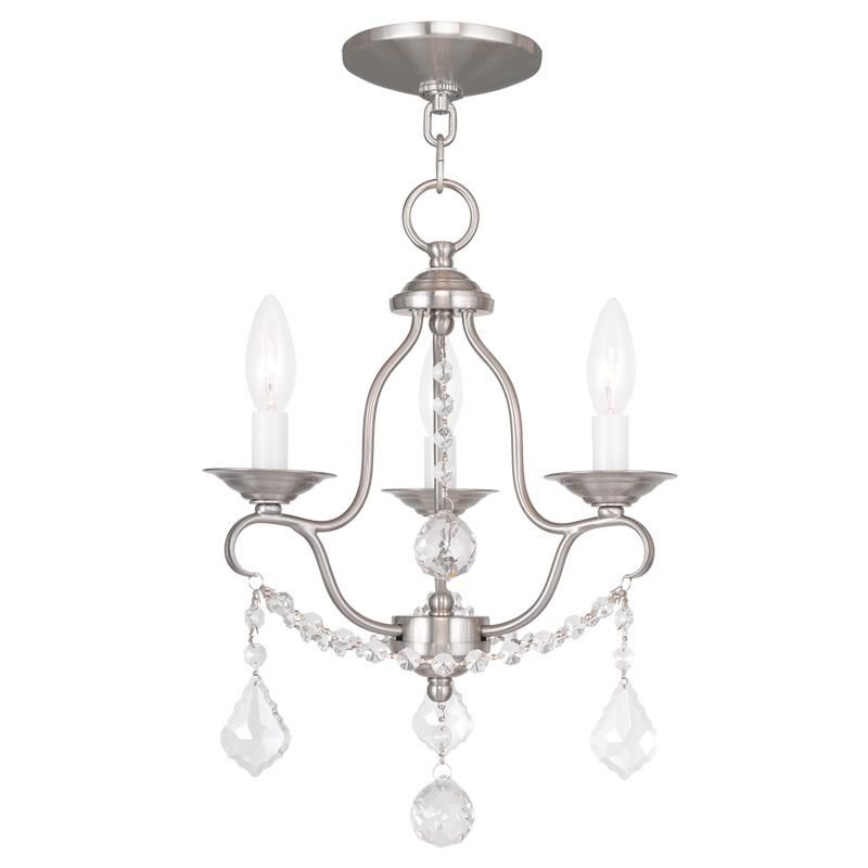 Chesterfield 12 Inch 3 Light Mini Chandelier by Livex Lighting